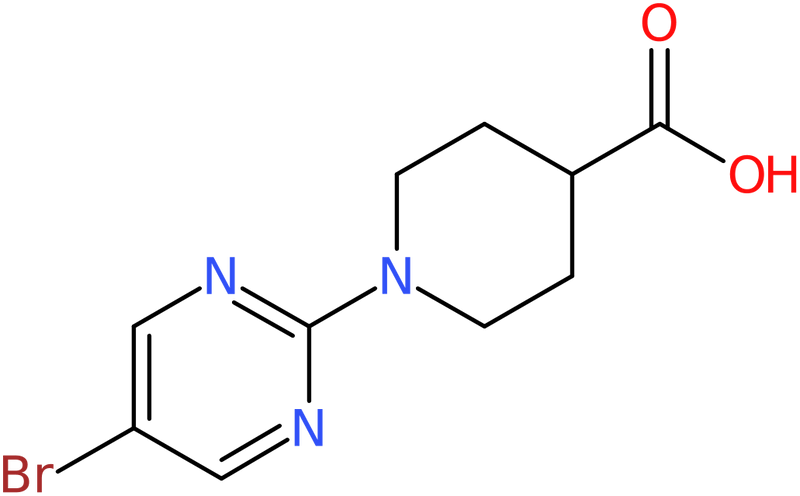 CAS: 799283-92-4 | 1-(5-Bromopyrimidin-2-yl)piperidine-4-carboxylic acid, >95%, NX62319