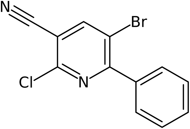 CAS: 1228182-75-9 | 5-Bromo-2-chloro-6-phenylnicotinonitrile, >95%, NX18317