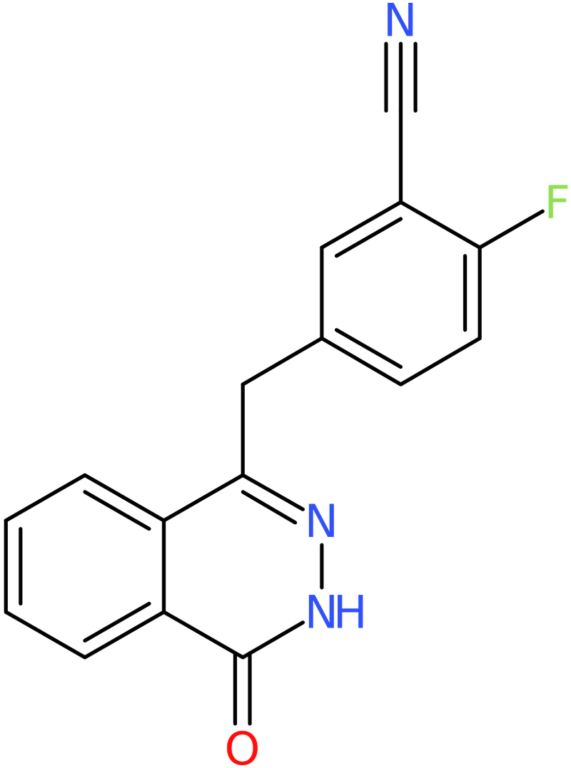 CAS: 1021298-68-9 | 2-Fluoro-5-((4-oxo-3,4-dihydrophthalazin-1-yl)methyl)benzonitrile, >97%, NX11471