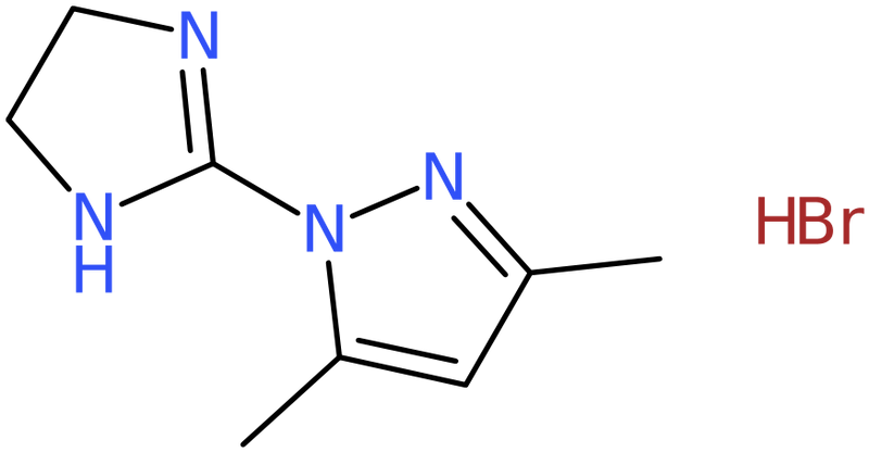 CAS: 132369-02-9 | 1-(4,5-Dihydro-1H-imidazol-2-yl)-3,5-dimethyl-1H-pyrazole hydrobromide, NX21034