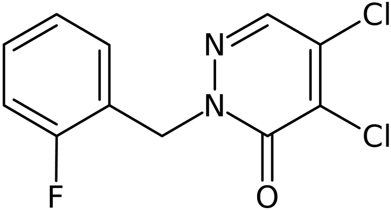 CAS: 175135-46-3 | 4,5-Dichloro-2-(2-fluorobenzyl)pyridazine-3(2H)-one, >97%, NX29102