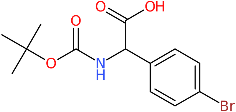 CAS: 917925-71-4 | 2-(4-Bromophenyl)-2-{[(tert-butoxy)carbonyl]amino}acetic acid, NX68895