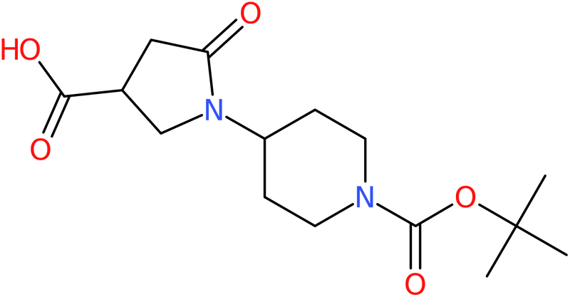 CAS: 937601-51-9 | 1-[1-(tert-Butoxycarbonyl)piperidin-4-yl]-5-oxopyrrolidine-3-carboxylic acid, NX69777