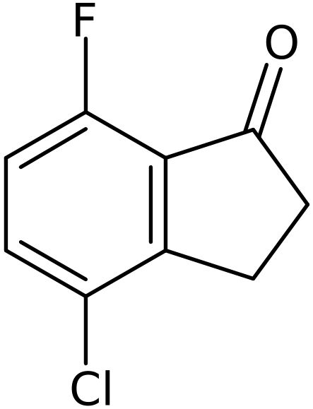 CAS: 1260018-63-0 | 4-Chloro-7-fluoro-2,3-dihydro-1H-inden-1-one, >97%, NX19349