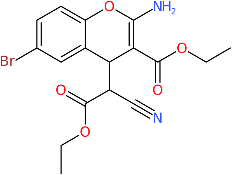 CAS: 65673-63-4 | Ethyl 2-amino-6-bromo-4-(1-cyano-2-ethoxy-2-oxoethyl)-4H-1-benzopyran-3-carboxylate, >95%, NX57073