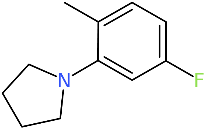 CAS: 1000339-32-1 | 1-(5-Fluoro-2-methylphenyl)pyrrolidine, NX10097