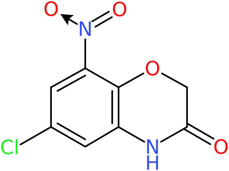 CAS: 870064-73-6 | 6-Chloro-8-nitro-4H-benzo[1,4]oxazin-3-one, >95%, NX65112