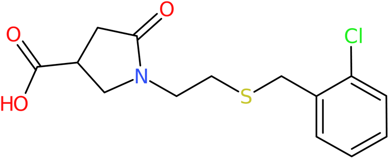 CAS: 1440535-35-2 | 1-{2-[(2-Chlorobenzyl)thio]ethyl}-5-oxopyrrolidine-3-carboxylic acid, NX24426