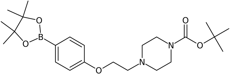 CAS: 1310404-00-2 | tert-Butyl 4-(2-[4-(4,4,5,5-tetramethyl[1,3,2]dioxaborolan-2-yl)phenoxy]ethyl)piperazine-1-carboxyla, >95%, NX20675