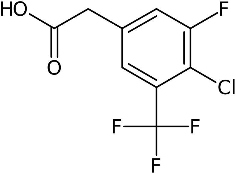 CAS: 1431329-73-5 | 4-Chloro-3-fluoro-5-(trifluoromethyl)phenylacetic acid, >98%, NX24135