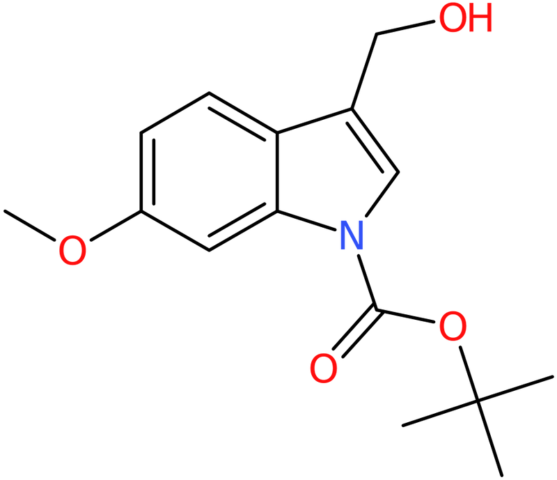 CAS: 914349-08-9 | 3-(Hydroxymethyl)-6-methoxy-1H-indole, N-BOC protected, >96%, NX68535