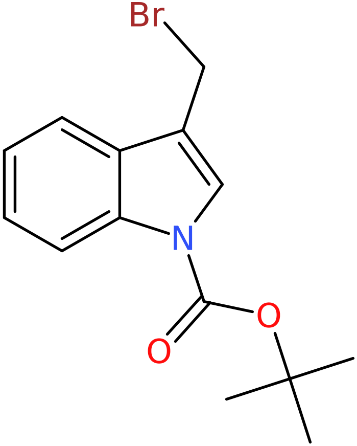 CAS: 96551-21-2 | 3-(Bromomethyl)-1H-indole, N-BOC protected, >97%, NX71394