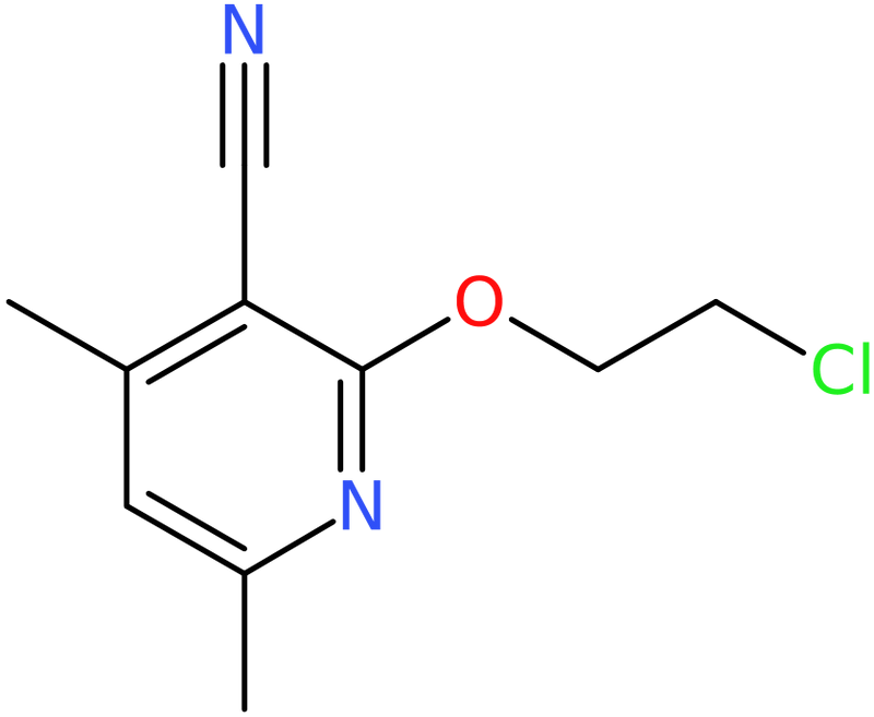 CAS: 1053658-92-6 | 2-(2-Chloroethoxy)-4,6-dimethylnicotinonitrile, >95%, NX12648