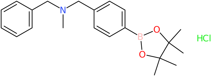 N-Benzyl-N-methyl-1-(4-(4,4,5,5-tetramethyl-1,3,2-dioxaborolan-2-yl)phenyl)methanamine hydrochloride, NX74019