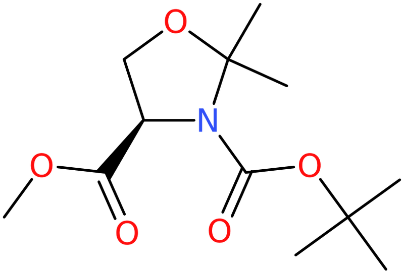 CAS: 95715-86-9 | 3-tert-Butyl 4-methyl (4R)-(+)-2,2-dimethyl-1,3-oxazolidine-3,4-dicarboxylate, NX71197