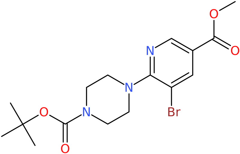 CAS: 906559-32-8 | 4-[3-Bromo-5-(methoxycarbonyl)pyridin-2-yl]piperazine, N1-BOC protected, NX68068