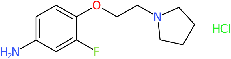 CAS: 837421-94-0 | 3-Fluoro-4-[2-(pyrrolidin-1-yl)ethoxy]aniline hydrochloride, NX63258