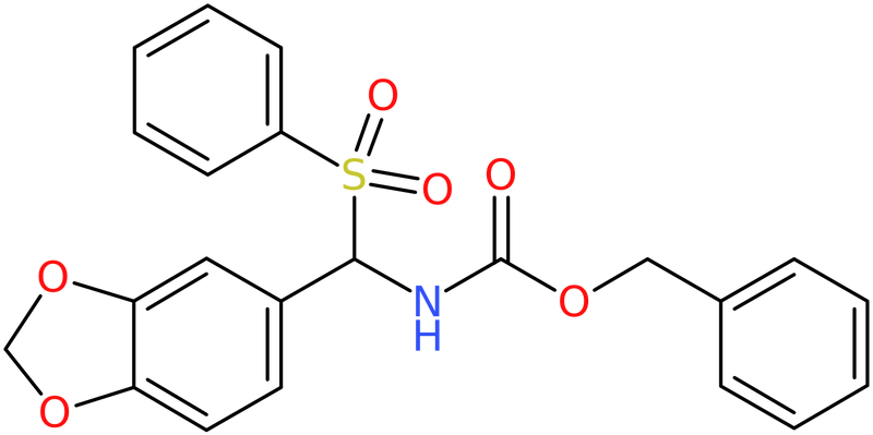 CAS: 952182-82-0 | Benzyl N-[(1,3-benzodioxol-5-yl)(phenylsulphonyl)methyl]carbamate, NX70750