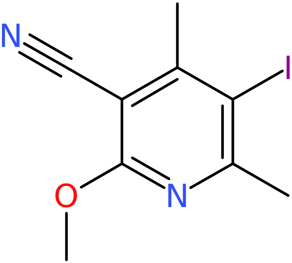 CAS: 858120-02-2 | 5-Iodo-2-methoxy-4,6-dimethylpyridine-3-carbonitrile, NX64398