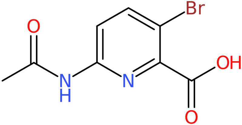 CAS: 882430-69-5 | 6-Acetamido-3-bromopyridine-2-carboxylic acid, >96%, NX66059