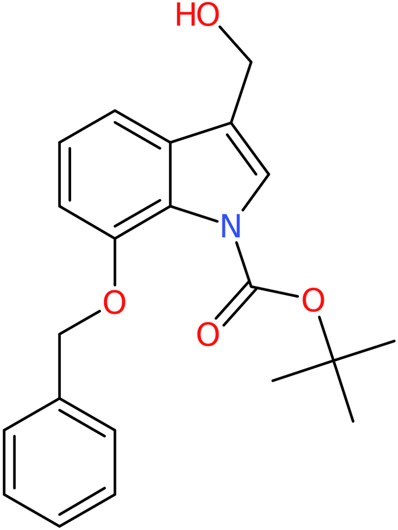 CAS: 914349-16-9 | 7-(Benzyloxy)-3-(hydroxymethyl)-1H-indole, N-BOC protected, >98%, NX68541