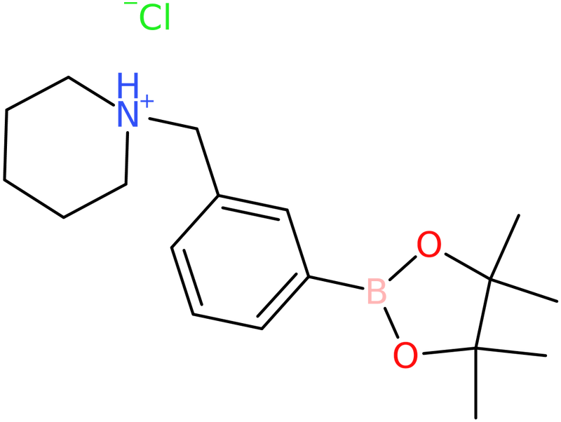 CAS: 1021186-08-2 | 1-{[3-(Tetramethyl-1,3,2-dioxaborolan-2-yl)phenyl]methyl}piperidin-1-ium chloride, NX11464