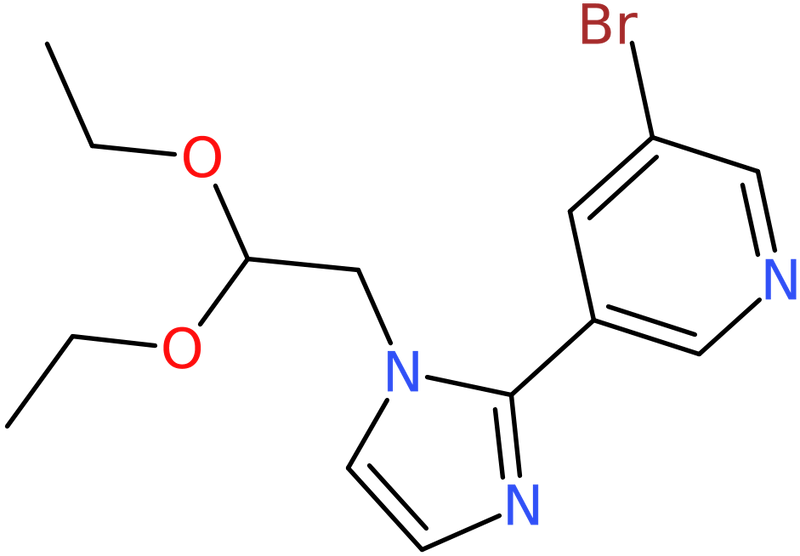 CAS: 941294-55-9 | 3-Bromo-5-[1-(2,2-diethoxyethyl)-1H-imidazol-2-yl]pyridine, >97%, NX70059