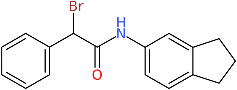 CAS: 864932-47-8 | 2-Bromo-N-(2,3-dihydro-1H-inden-5-yl)-2-phenylacetamide, NX64799