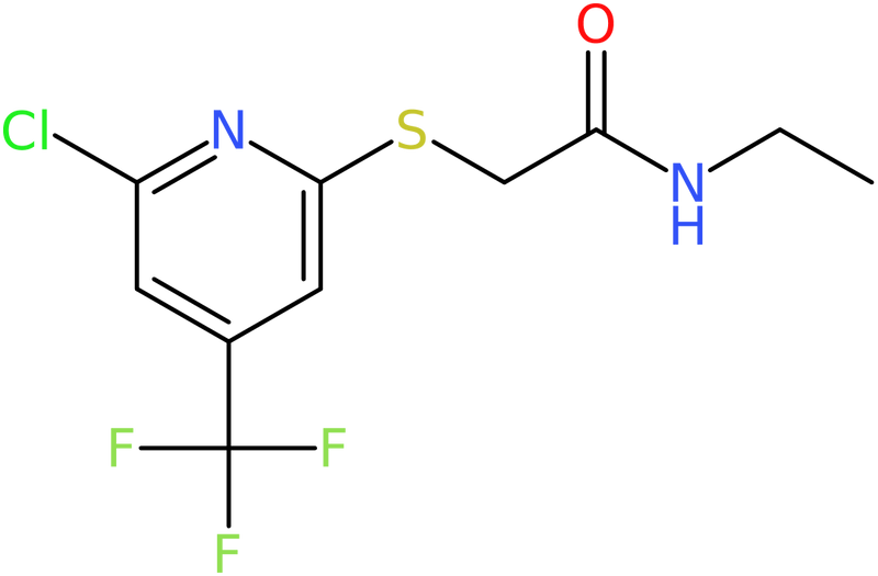 CAS: 1431555-22-4 | 2-(6-Chloro-4-trifluoromethyl-pyridin-2-ylsulphanyl)-N-ethyl-acetamide, NX24163