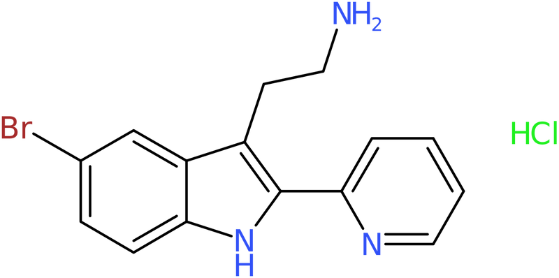 CAS: 1049783-45-0 | 2-[5-Bromo-2-(pyridin-2-yl)-1H-indol-3-yl]ethylamine hydrochloride, NX12461