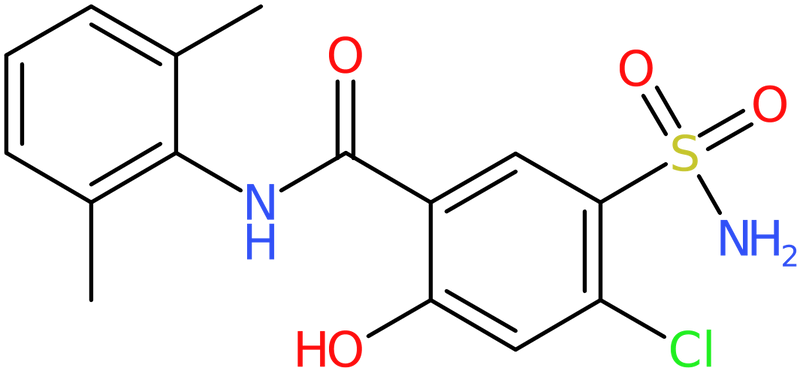 CAS: 14293-44-8 | 4-Chloro-N-(2,6-dimethylphenyl)-2-hydroxy-5-sulphamoylbenzamide, >95%, NX24066