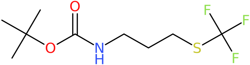 CAS: 1208080-46-9 | tert-Butyl (3-((trifluoromethyl)thio)propyl)carbamate, >95%, NX17244